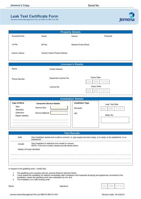 gas bottle leak test|gas leak test certificate jemena.